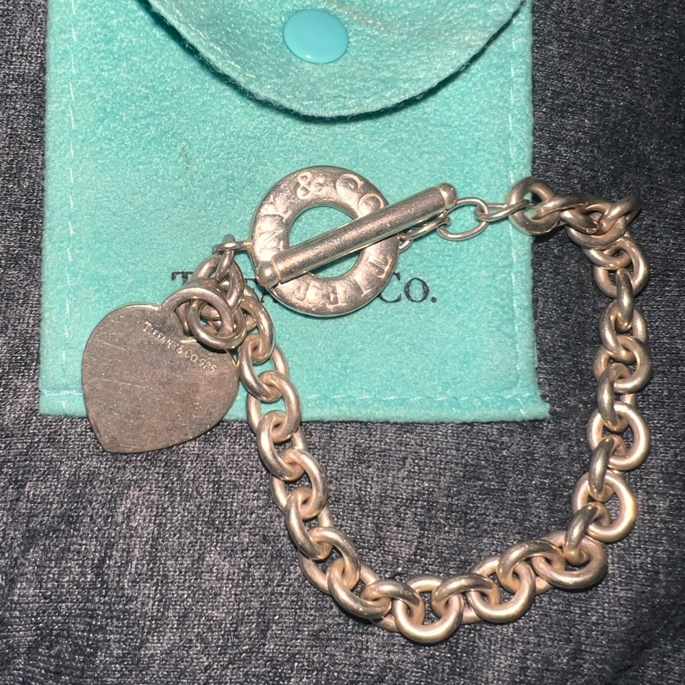 Tiffany & Co. Silver Heart Charm Bracelet